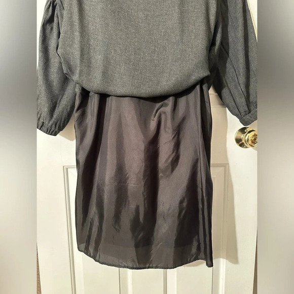 AVN Italy Luxury Charcoal Cold Shoulder Italy 48 US 12 Viscose Lined 3/4 Sleev - Picture 3 of 13
